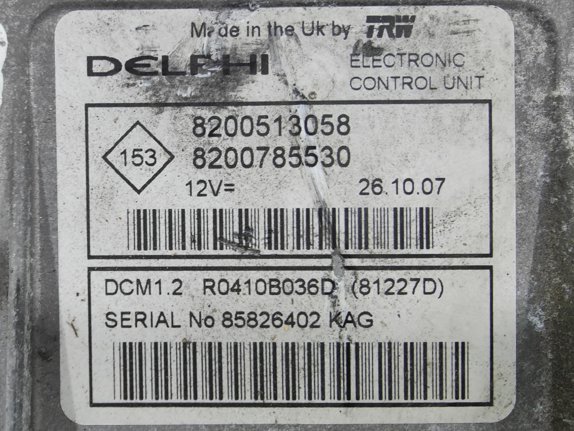 ECU de motor Renault Logan 1.5 dci 86CV , Ref: 8295-K3B11