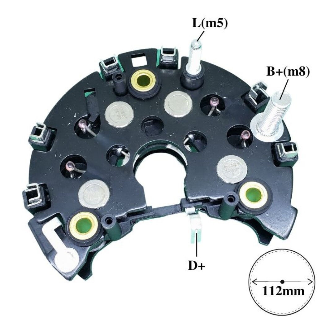 PLACA RECTIFICADORA - VW SAVEIRO-GOLF-PEUG.306-405=IK.3560 112MM BOSCH DUNCAN