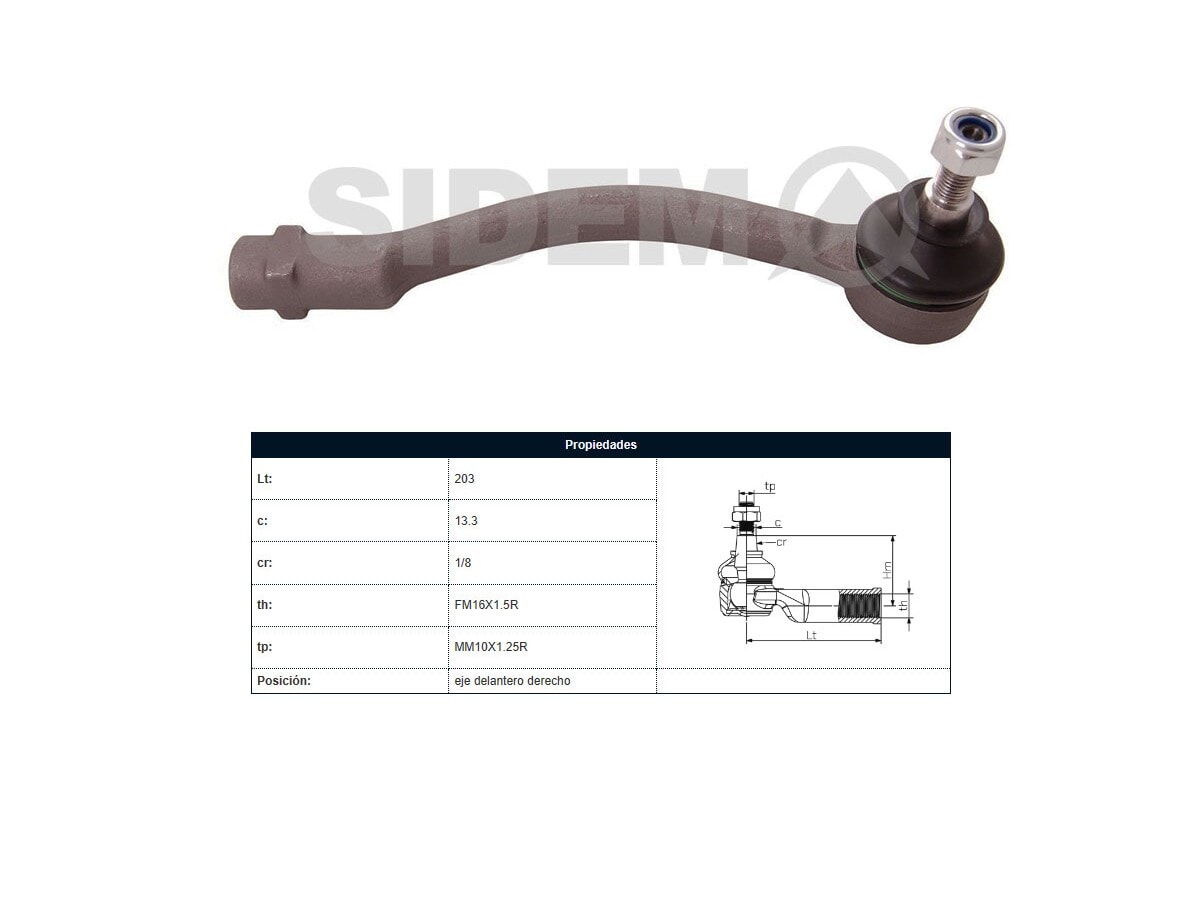 Puntero Hyundai Accent, Kia Rio 12-25 Der
