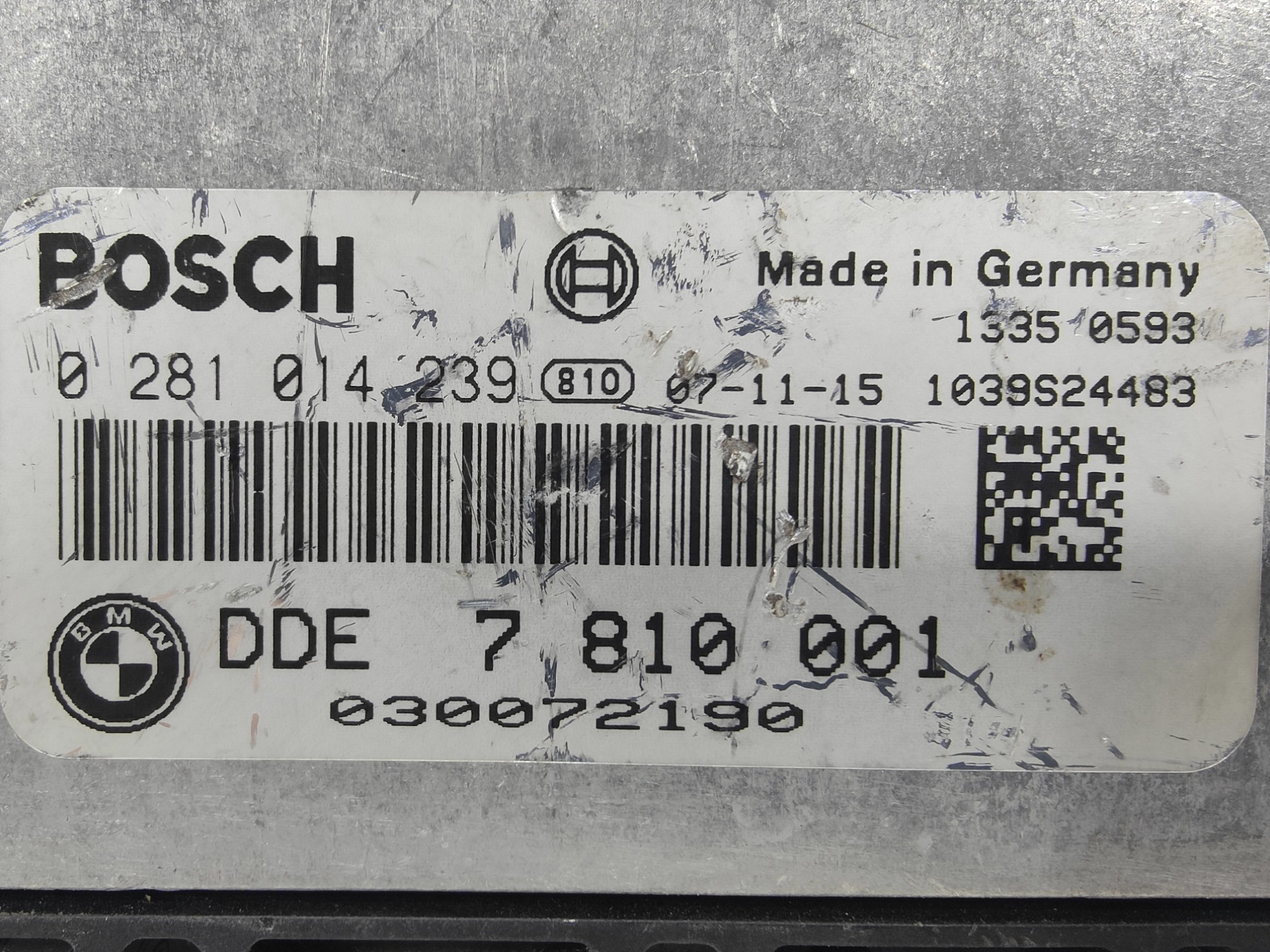 ECU de motor BMW E87 118D 143CV 2007, Ref: 8171-K3C6