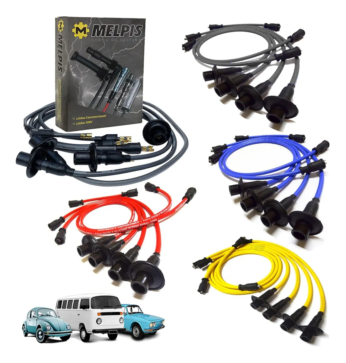Juego de Cables de Bujía de Silicona