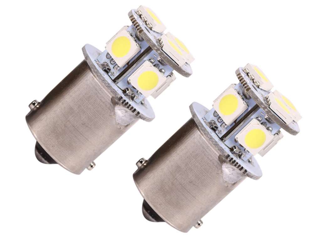 Lámpara de señalización 12V 1 polo 5W 15S blanca