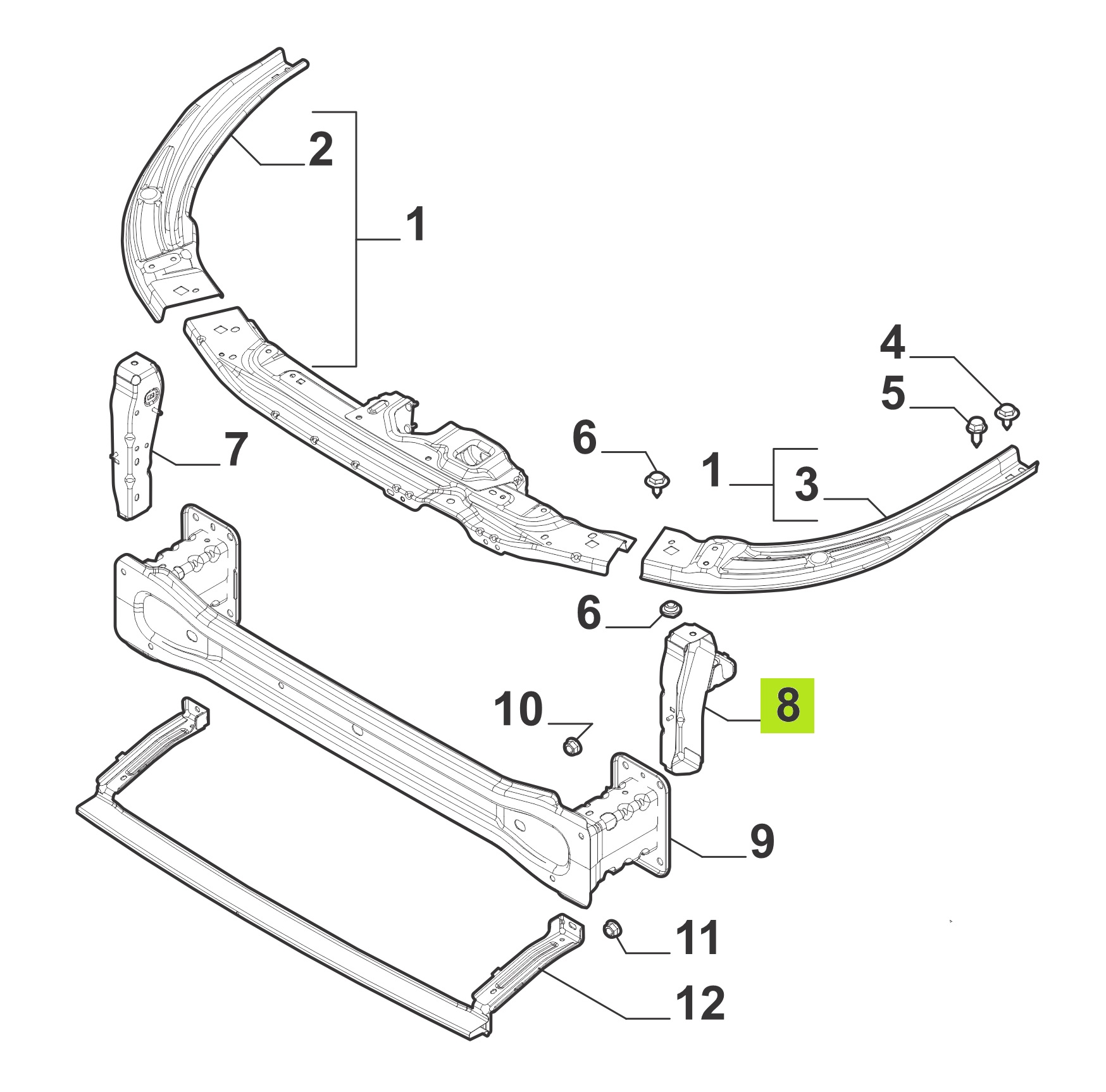 SOPORTE SEMIOPTICA IZQ. -ORIGINAL