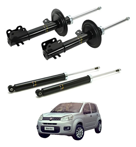 Kit Amortiguadores Del Y Tras Fiat Uno Attractive 2010-2021