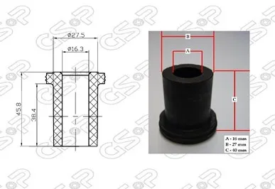 BUJE ELASTICO TRA HYUNDAI H100-L200 (4) KOREA
