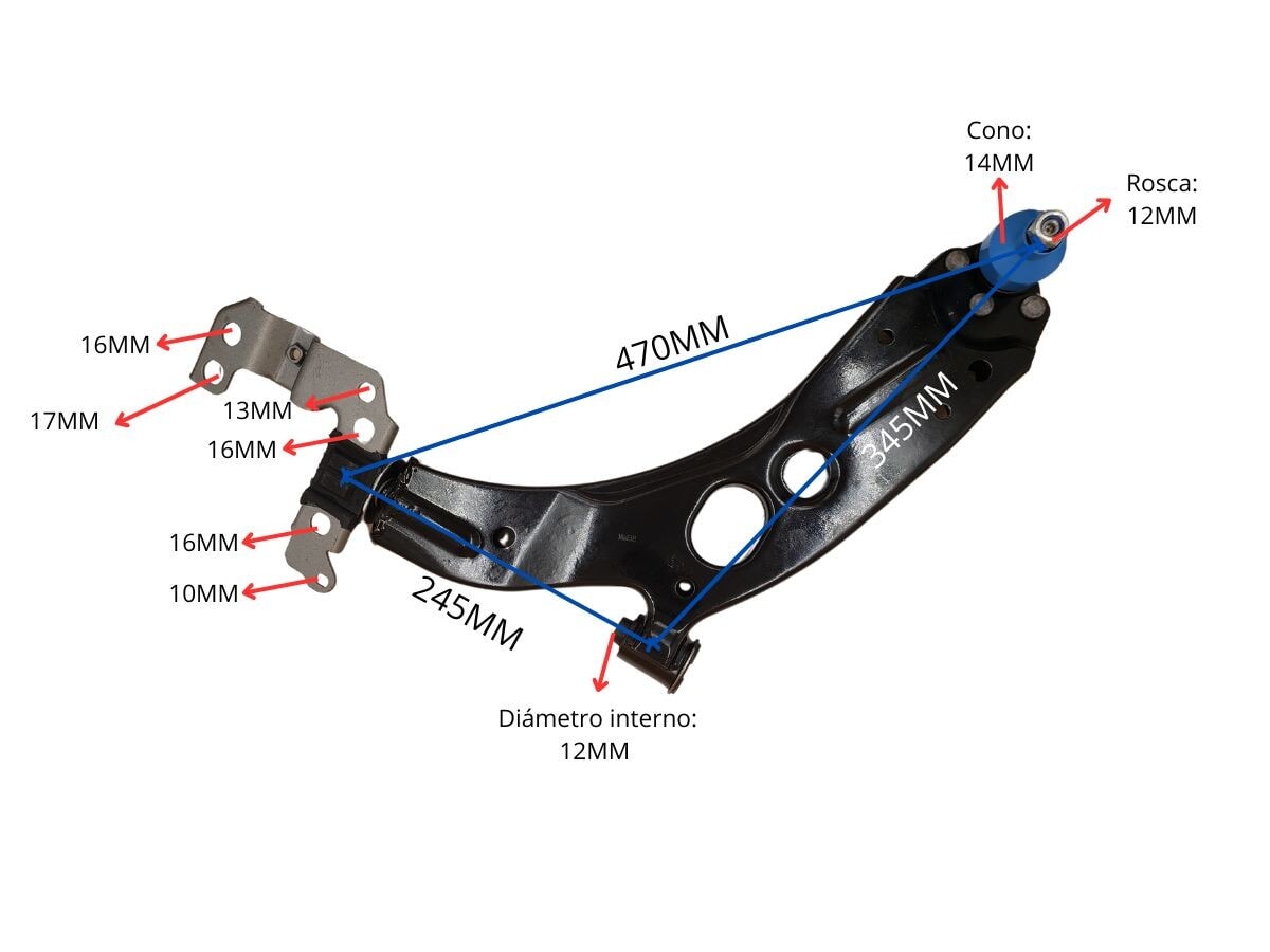 Parilla De Susp Del Fiat Fiorino/Mobi Esay Fire/Uno Way / Uno Evo Modelo Nuevo / Uno Attractive/Siena/Palio 04-25 Izq