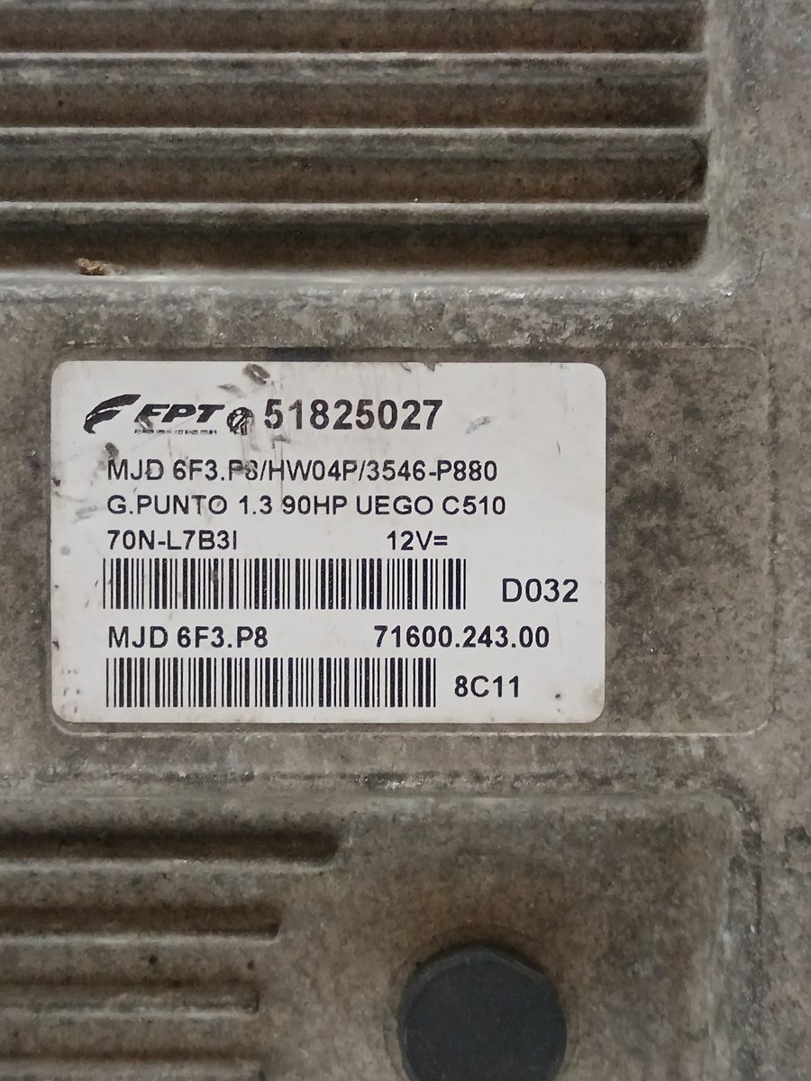 Centralita Motor Uce Fiat Grande Punto (199) 2005-2012 51825027