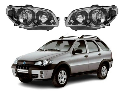 Kit Semiopticas Delanteras Fiat Adventure Fire Cañon Negro