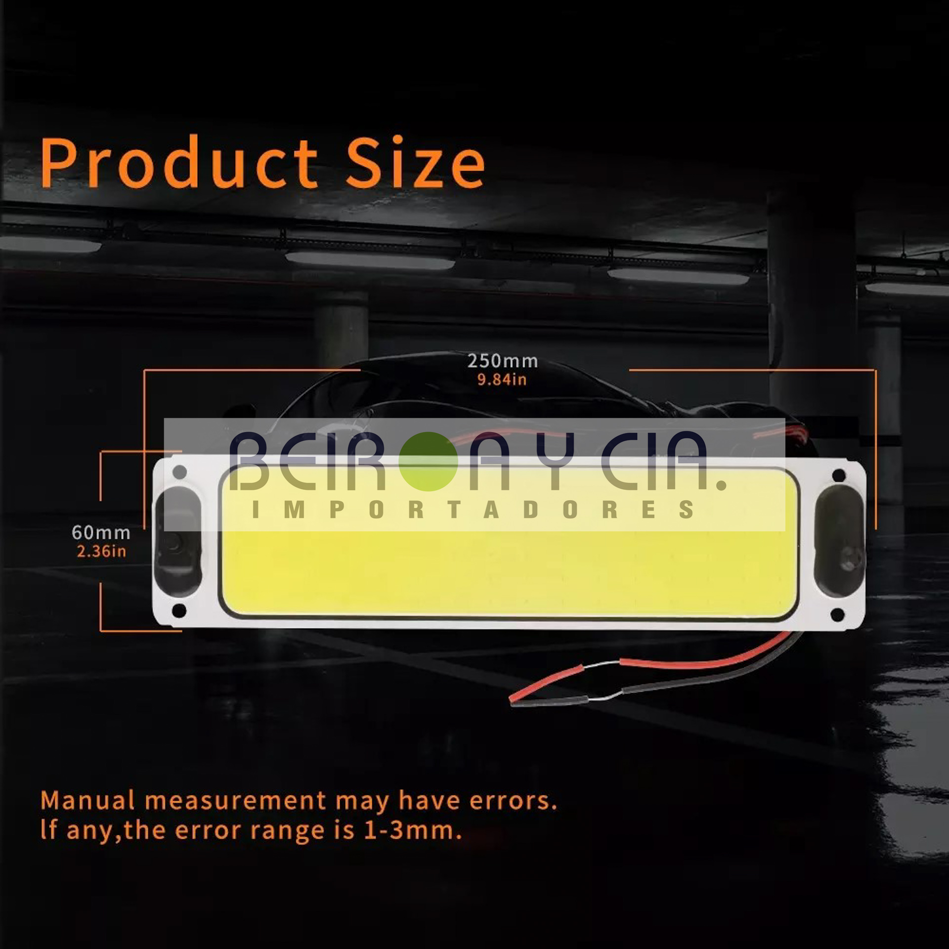 PLAFON XE LED 25CM X 6CM X 1.5CM 12V/24V C/LLAVE