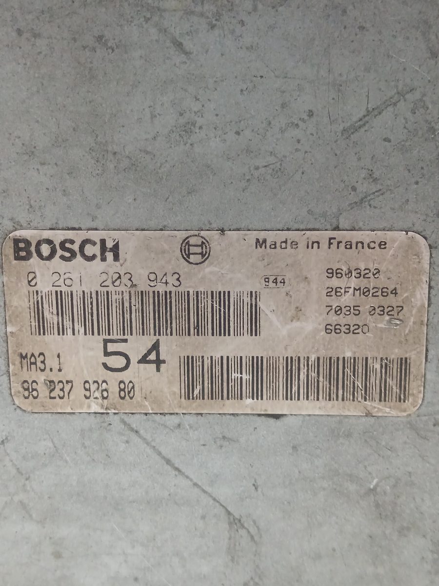 Centralita Motor Uce Citroën Saxo 1999-2004 1.1 Plaisir 1.1L 44kW 0261203943