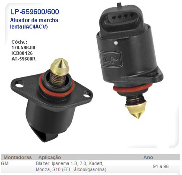 ACTUADOR DE MARCHA LENTA AUTOS CHINOS/CORSA