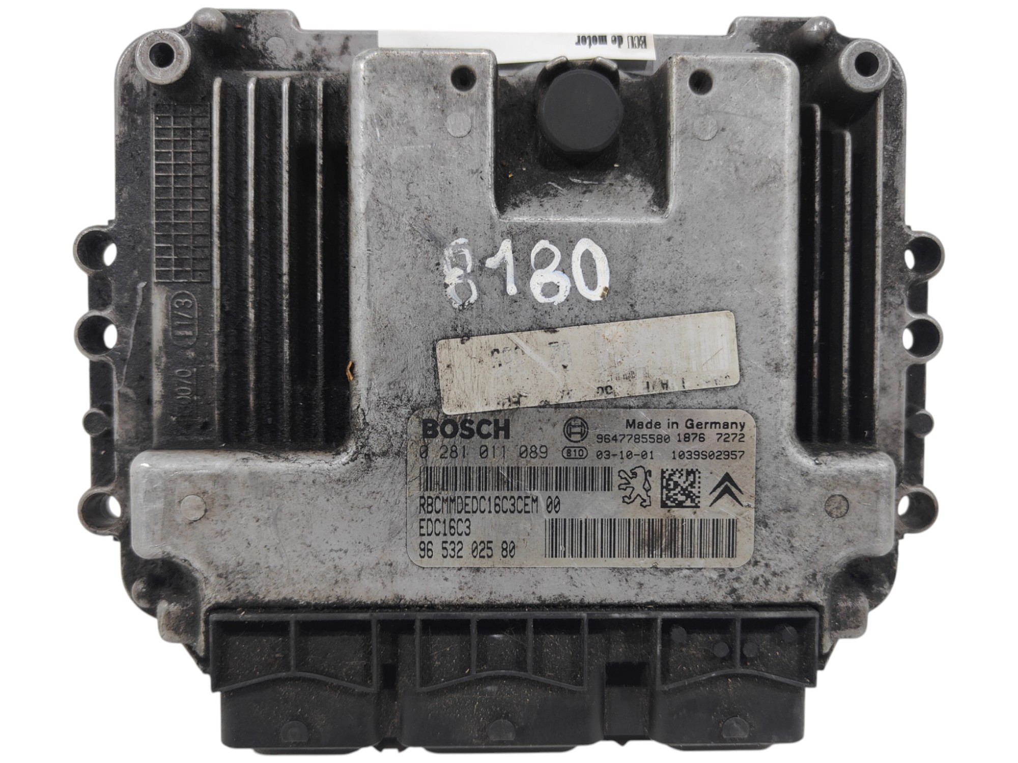 ECU de motor Peugeot 206 1.4 HDI , Ref: 8180-K3A6