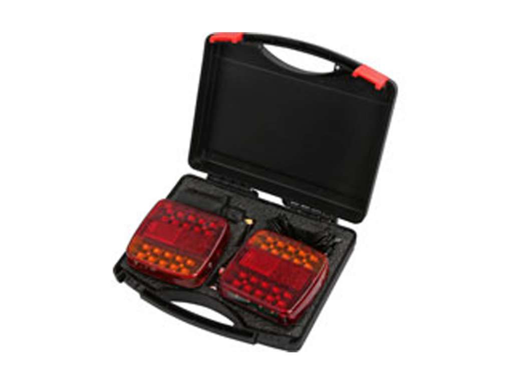 Faro trasero universal para trailer, kit de 2 unidades con tecnología LED inalámbrica