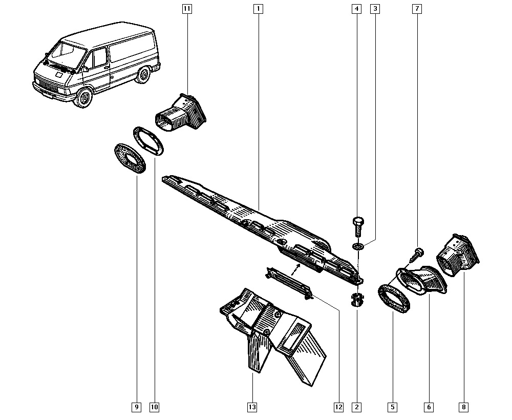 JUNTA DE GOMA DE CARCAZA DE CALEFACCION RENAULT TRAFIC [MERCADERIA REMATE RENAULT]