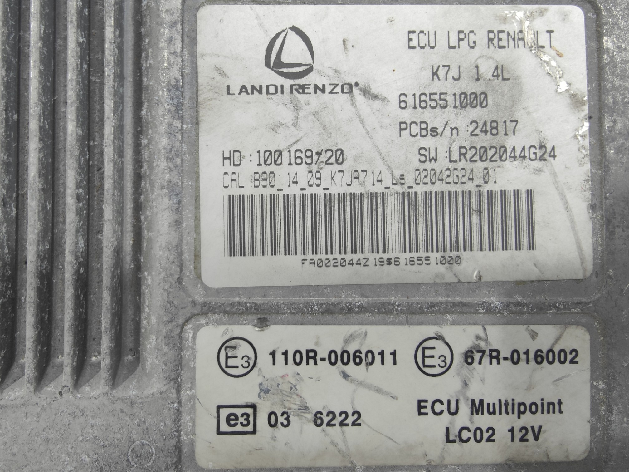 ECU de motor Renault SANDERO 1.4 2008, Ref: 8282-K3B5
