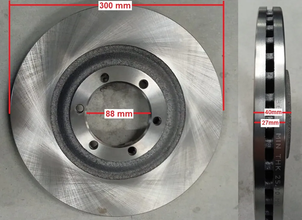 DISCO FRENO (300mm) DEL GM S10 12 (2-4WD)