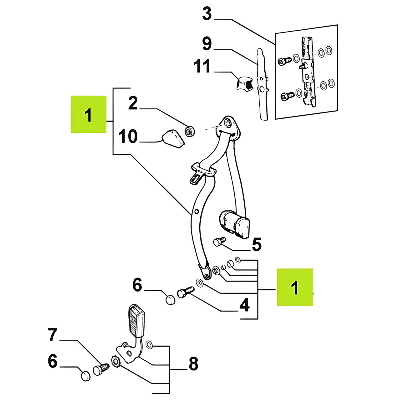 CINTO DE SEGURIDAD PIROTECNICO DER. (CRHIS) -ORIGINAL