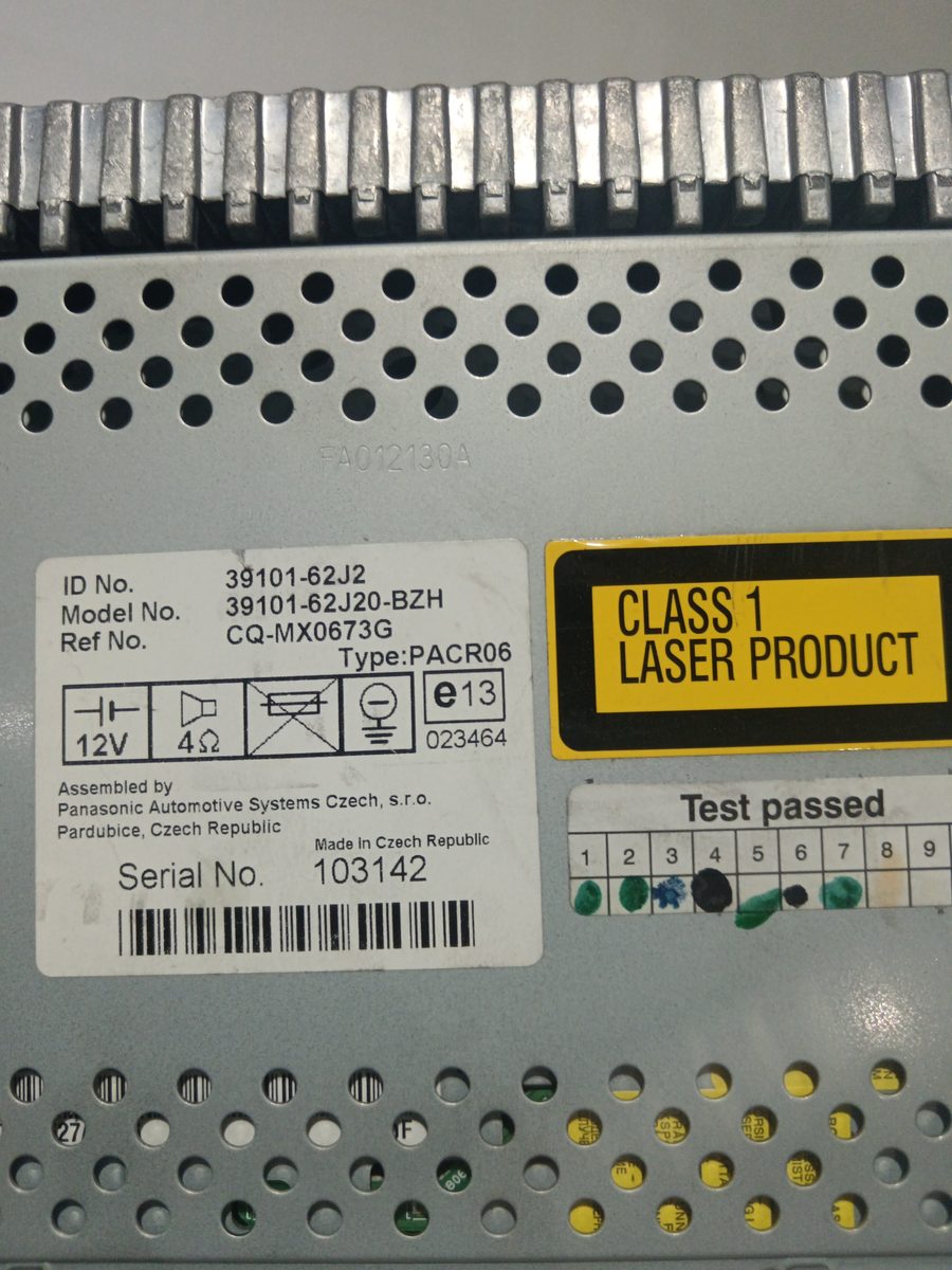 Radio Suzuki Swift Berlina (MZ) 2005-2012 GL (5-ptas.) 3910162J2