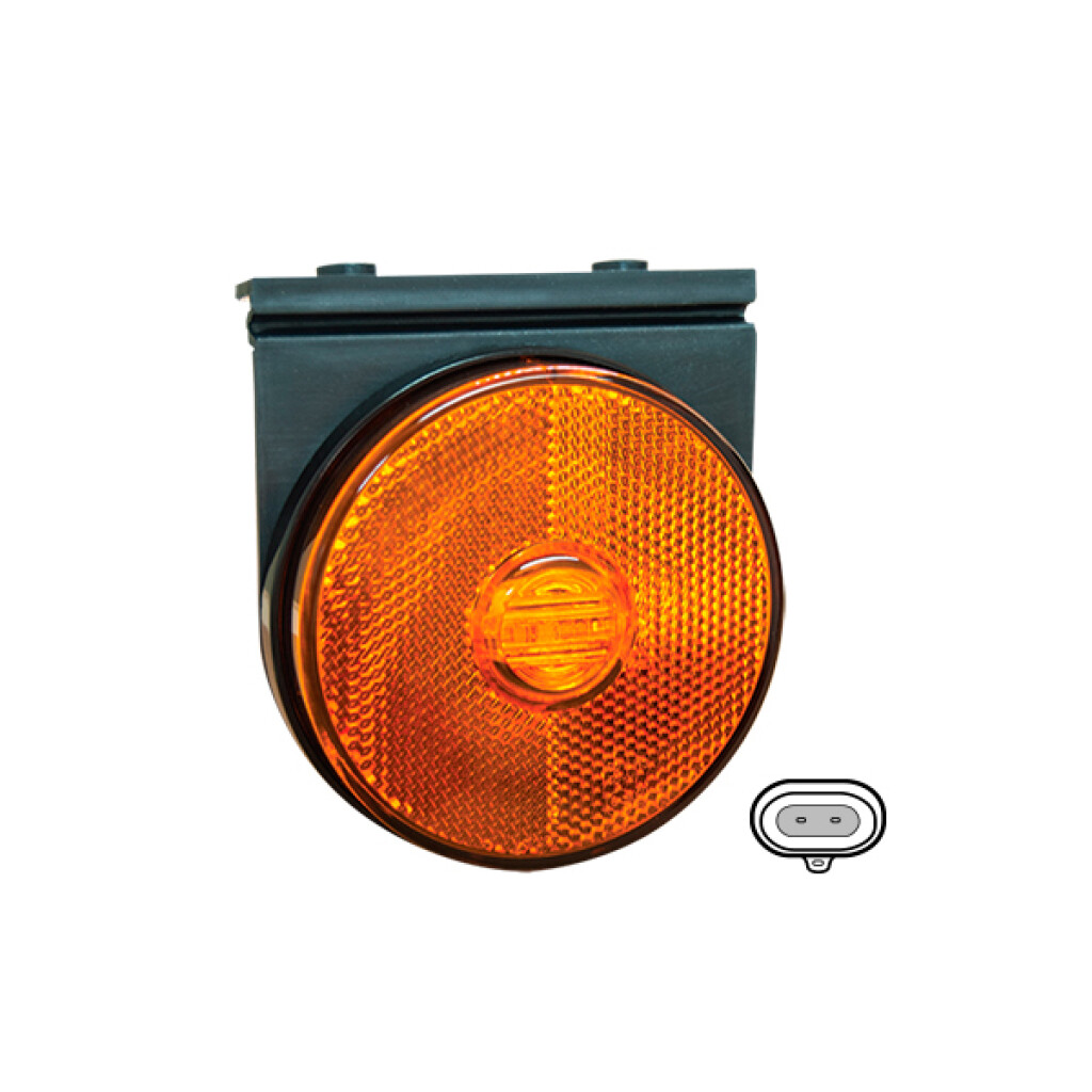 FAROL - LATERAL LED 88MM C/SOPORTE AMBAR BIVOLT C/FICHA 2T MULTILIGHT