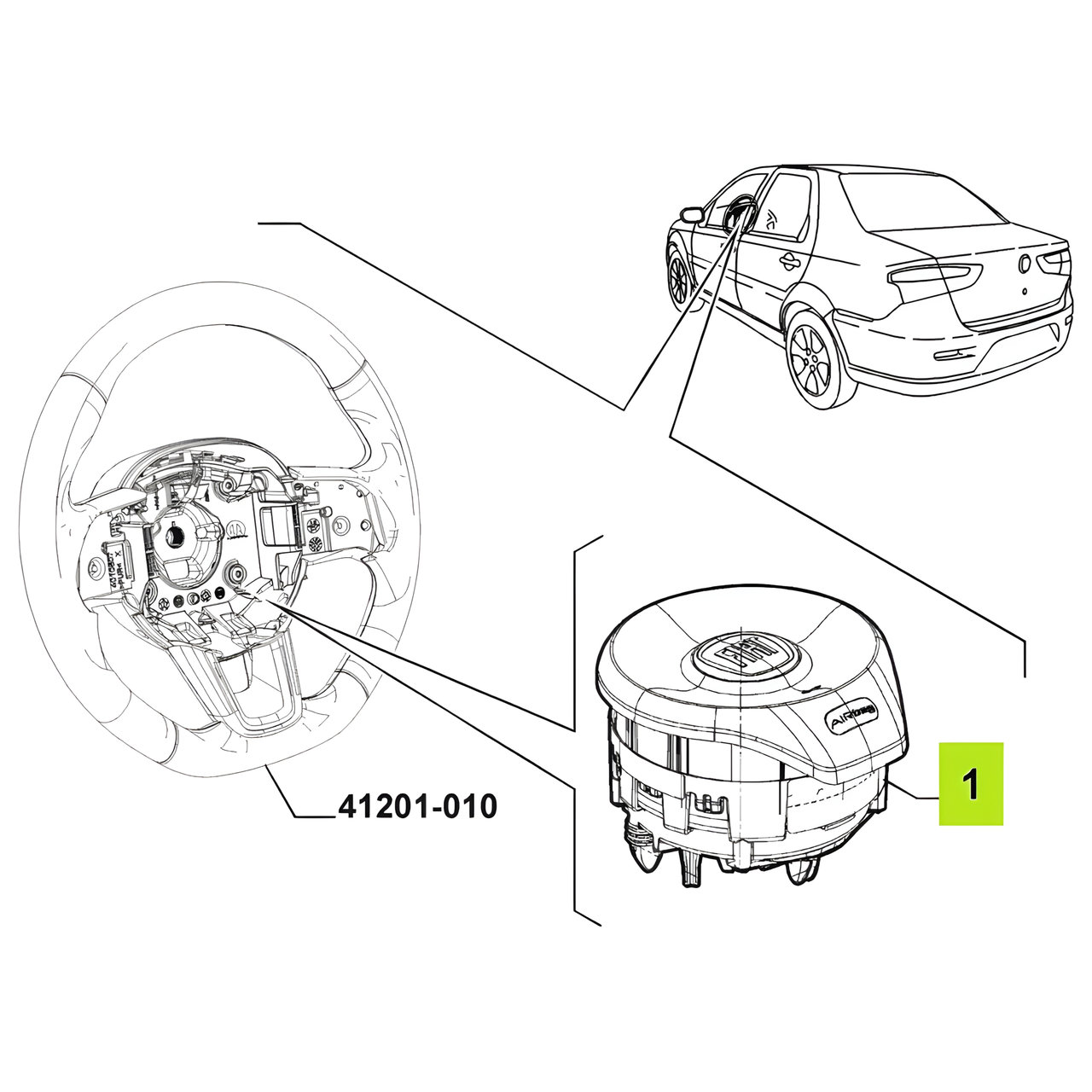 AIRBAG CONDUCTOR -ORIGINAL