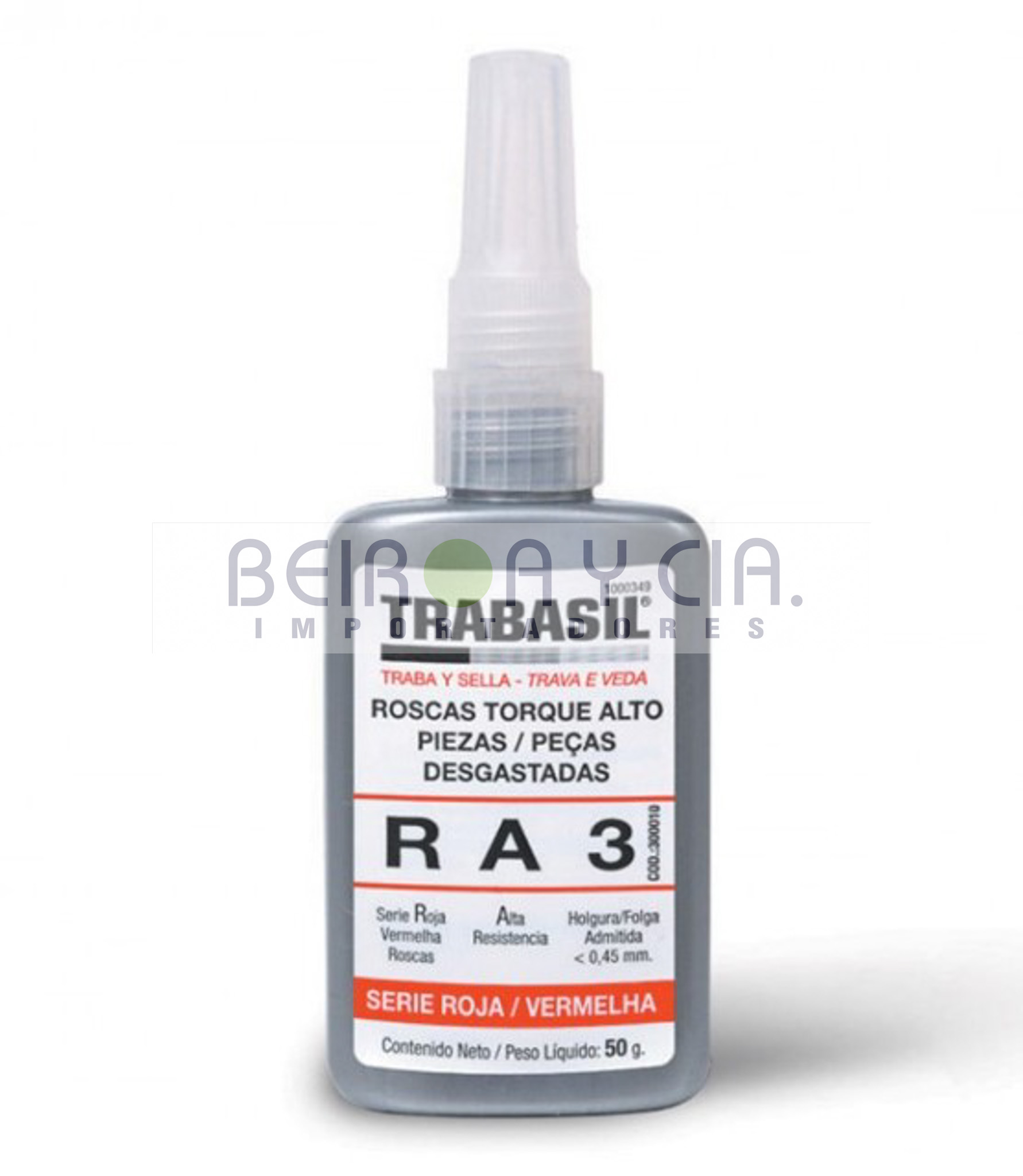 ADHESIVO TRABASIL RA3 50GR ROSCAS T/ALTO =277