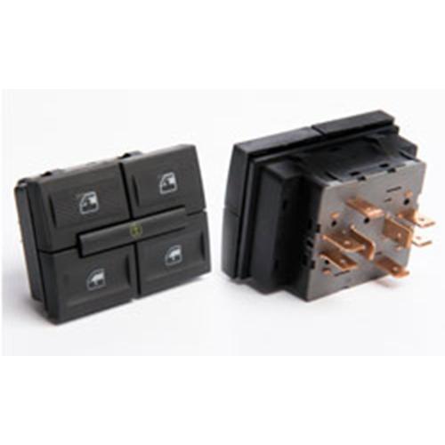 INTERRUPTOR VIDRIO ELECTRICO GIV 2007... DOBLE C/BLOQ. NEGRO KOSTAL 3105010