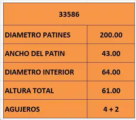 Campana de freno trasera