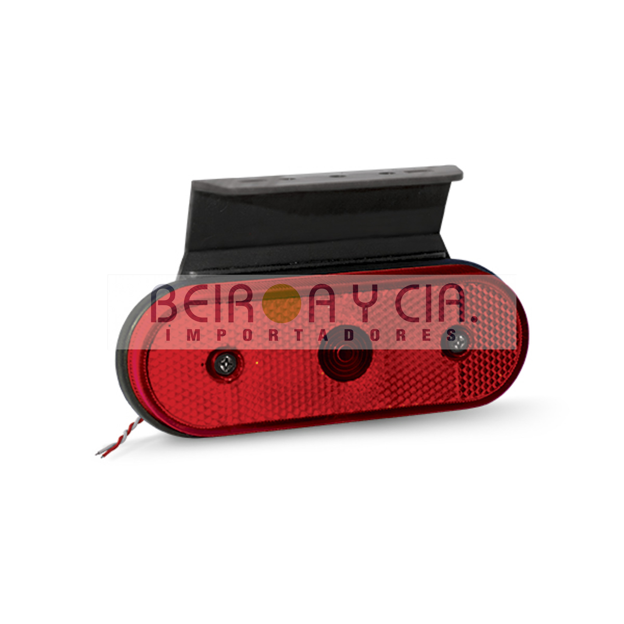 FAROL IMP. FACCHINI LATERAL OVAL LED 12/24V ROJO