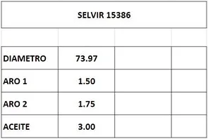 AROS  73.97mm FORD FIESTA 1.3  STD CTI