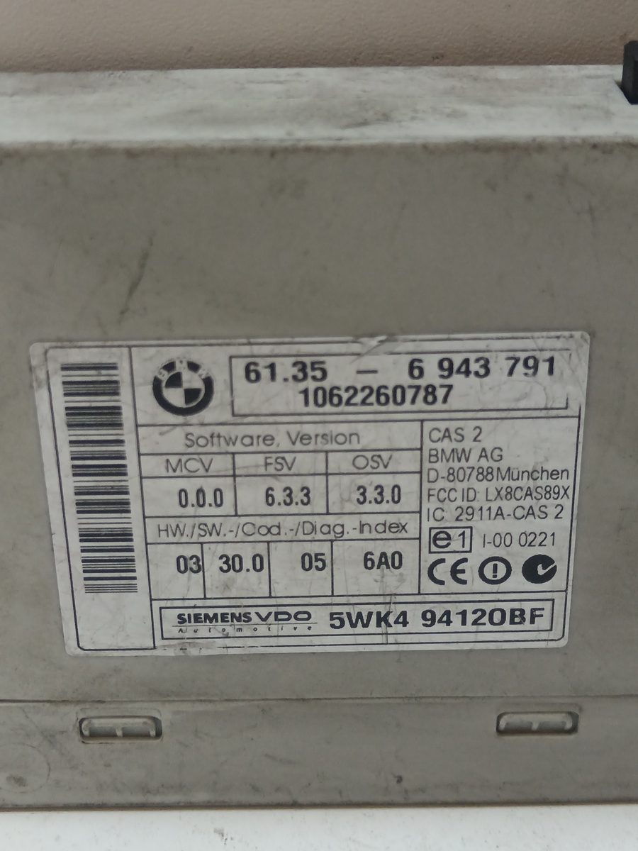 Centralita Check Control BMW Serie 3 Berlina (E90) 2004-2012 320d 2.0L 130kW 61356943791