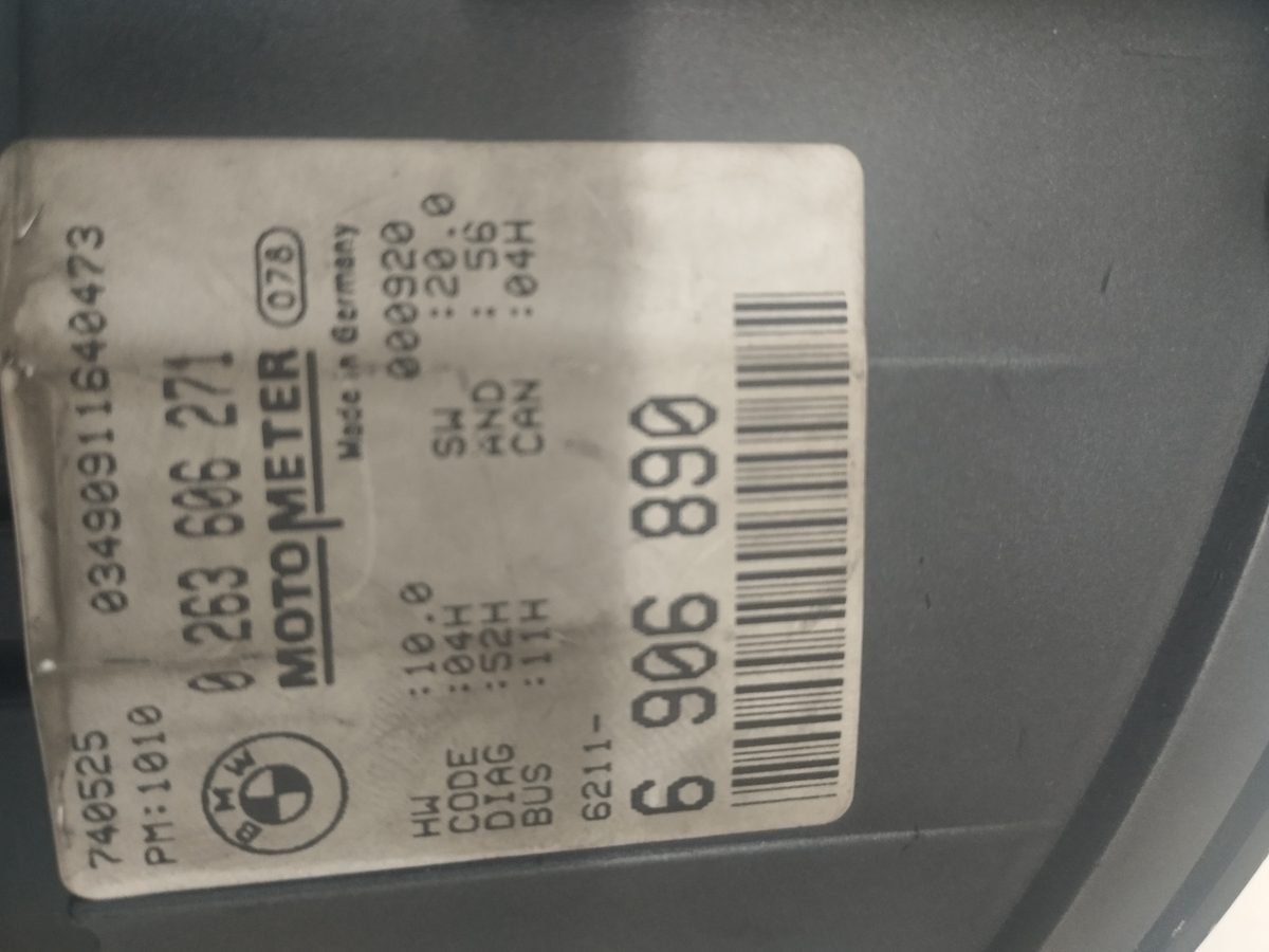 Tablero de Instrumentos BMW Serie 3 Berlina (E46) 1998-2006 320d 2.0L 100kW 0263606271