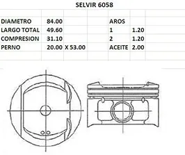 PISTONES 84mm NISSAN TIIDA 1.8 STD TIK (MR18DE)