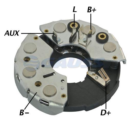 PLAQUETA RECTIFICADORA DIODOS ALT. VW GOL 84...94 C/BOSCH GA1277 - MERCEDES 220 - UNI. REC201