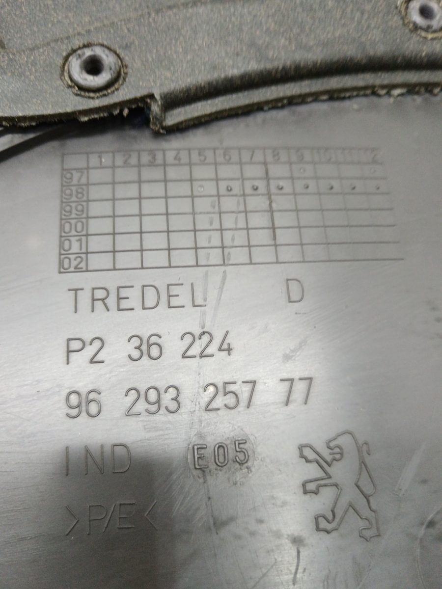 Tapizado Interior Puerta Delantero Derecho Peugeot 206 4-trg. desde 2006 9629325777