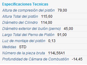 PISTON (114.00) CUMMINS ISC 8.3 EURO 3 STD (1CIL)E