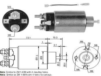 SOLENOIDE MITSUBISHI MI COLT/HY EXCEL/SCOU 12V