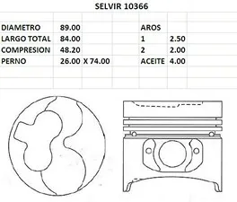 PISTONES 89mm NISSAN TD23 STD