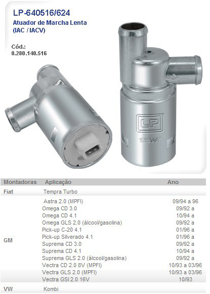 ACTUADOR DE MARCHA LENTA VW GOLF/CHEVROLET VECTRA 2.0 93-96