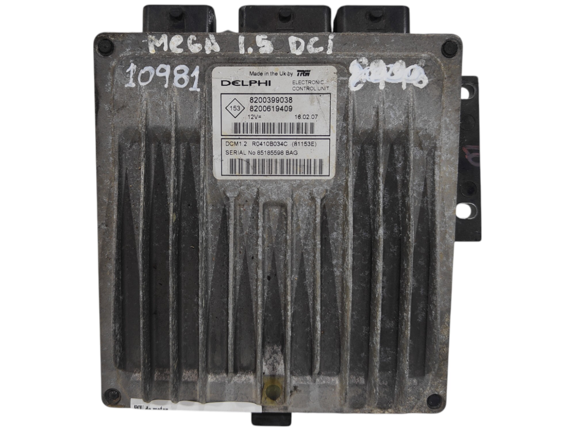 ECU de motor Renault MEGANE 1.9 DCI , Ref: 10981-K3B11