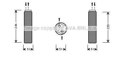 FILTRO DESHIDRATANTE DE AIRE ACONDICIONADO RENAULT CLIO II [AVA COOLING]