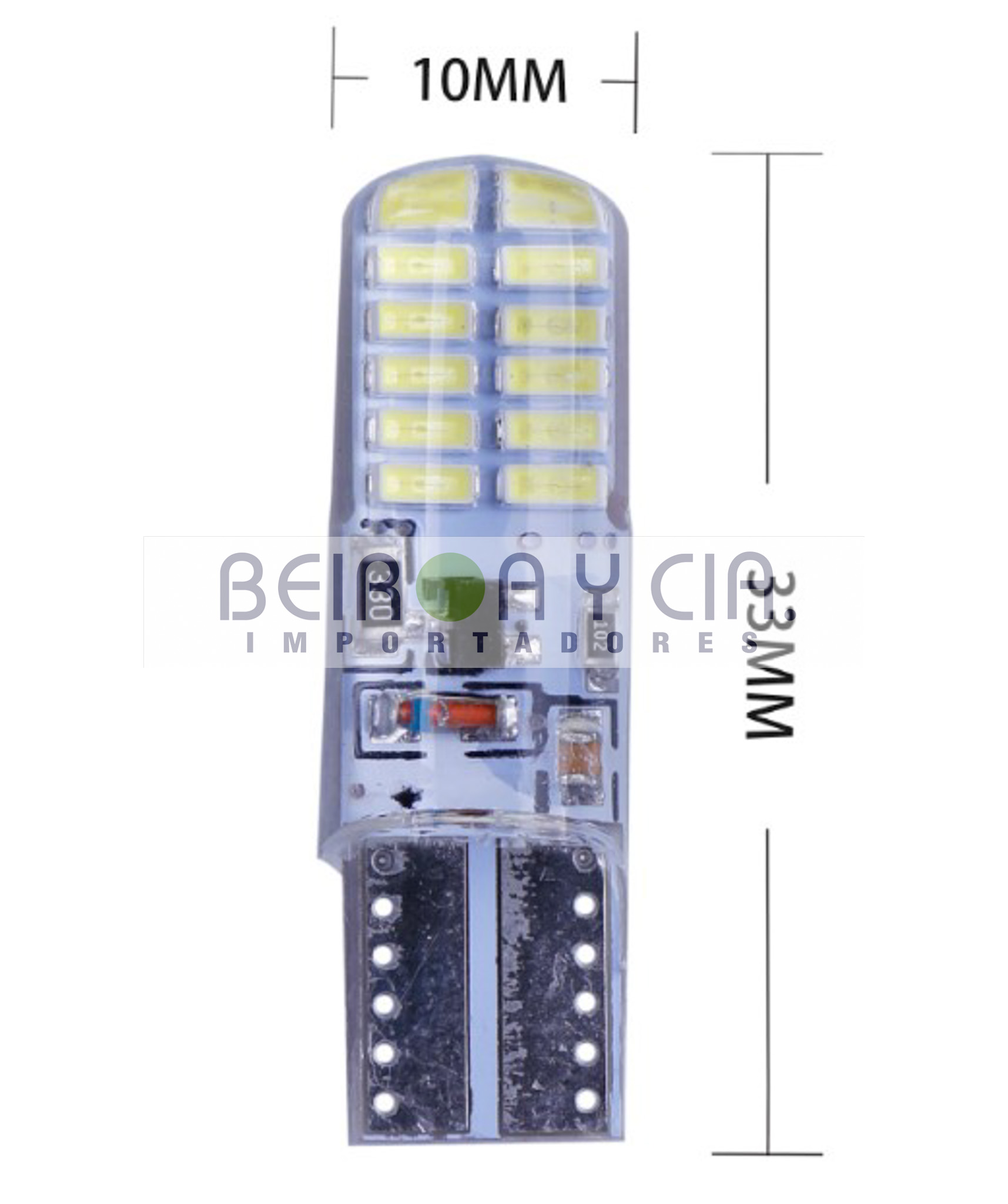 LAMPARA LED 12V C/IMPRESO SILICONA CANBUS AZUL