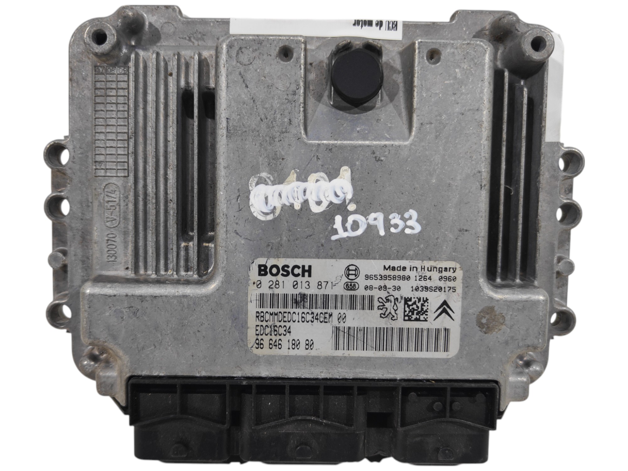 ECU de motor Peugeot Citroen 1.6 HDI 2008, Ref: 10933-K3B7