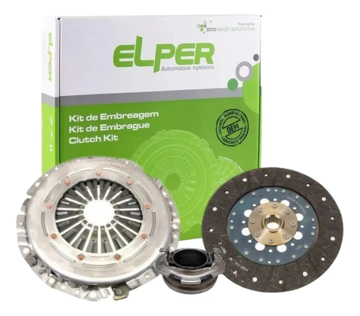 Kit de embrague monodisco ventilado con plato, disco y rulemán de empuje
