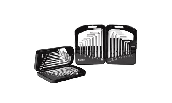 JUEGO DE LLAVES HEXAGONALES RONIX LARGAS 18 PIEZAS