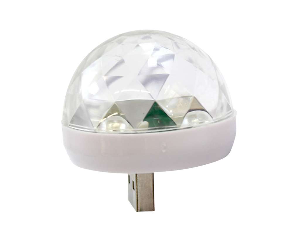 Lámpara LED USB multicolor con sensor de audio