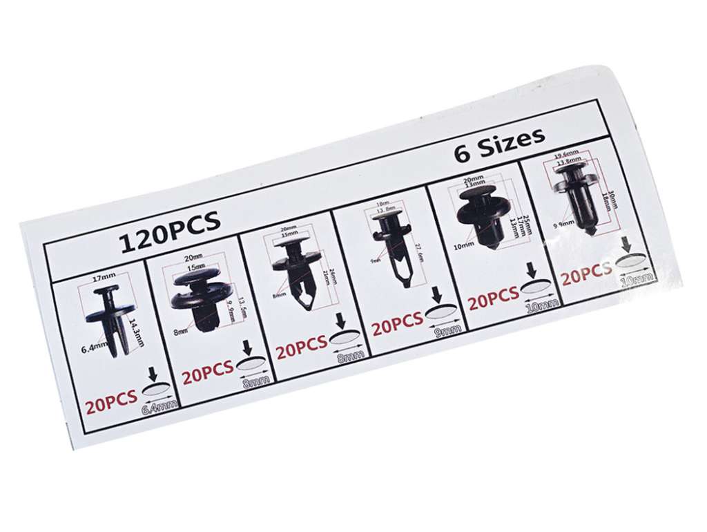 Kit de clips de tapizado y fijación automotriz