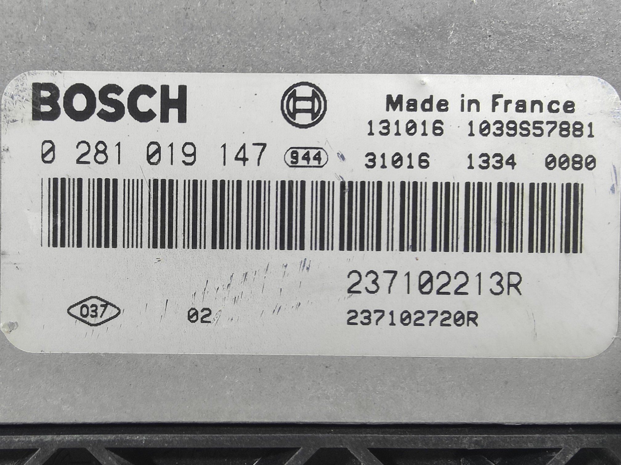 ECU de motor Renault CLIO IV 1.5 DCI 55KW 75CV L4 8V (MOTOR: K9K612) 2013, Ref: 8134-K3B9