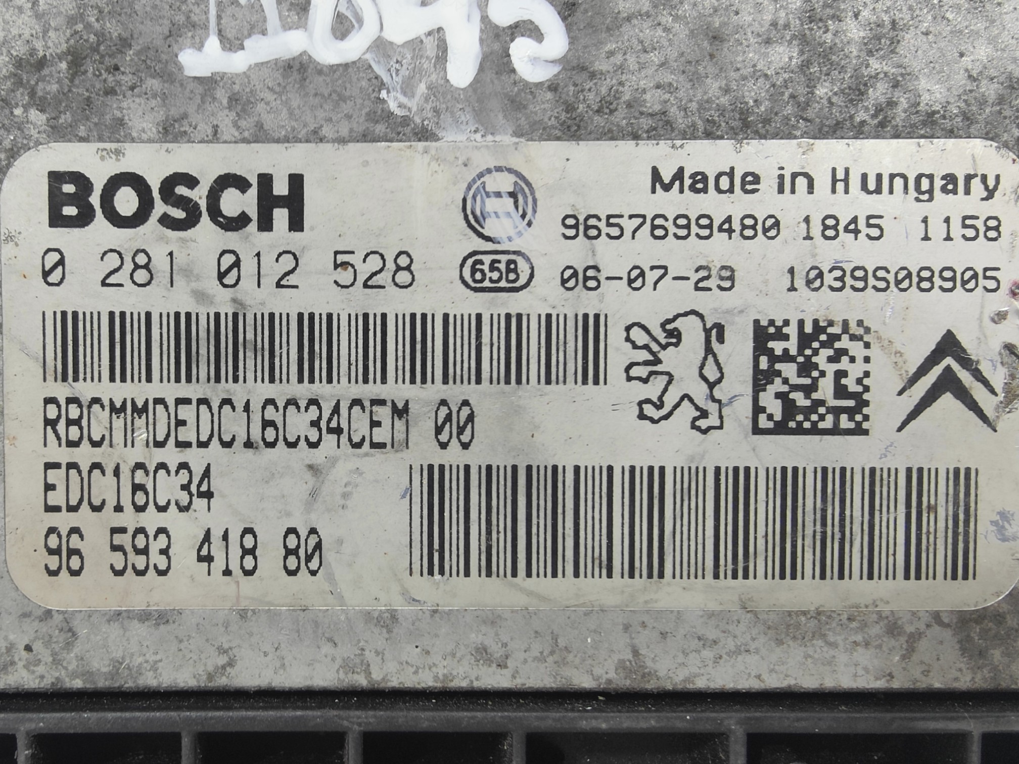 ECU de motor Peugeot 206 1.4 HDI 2006, Ref: 11045-K3C10