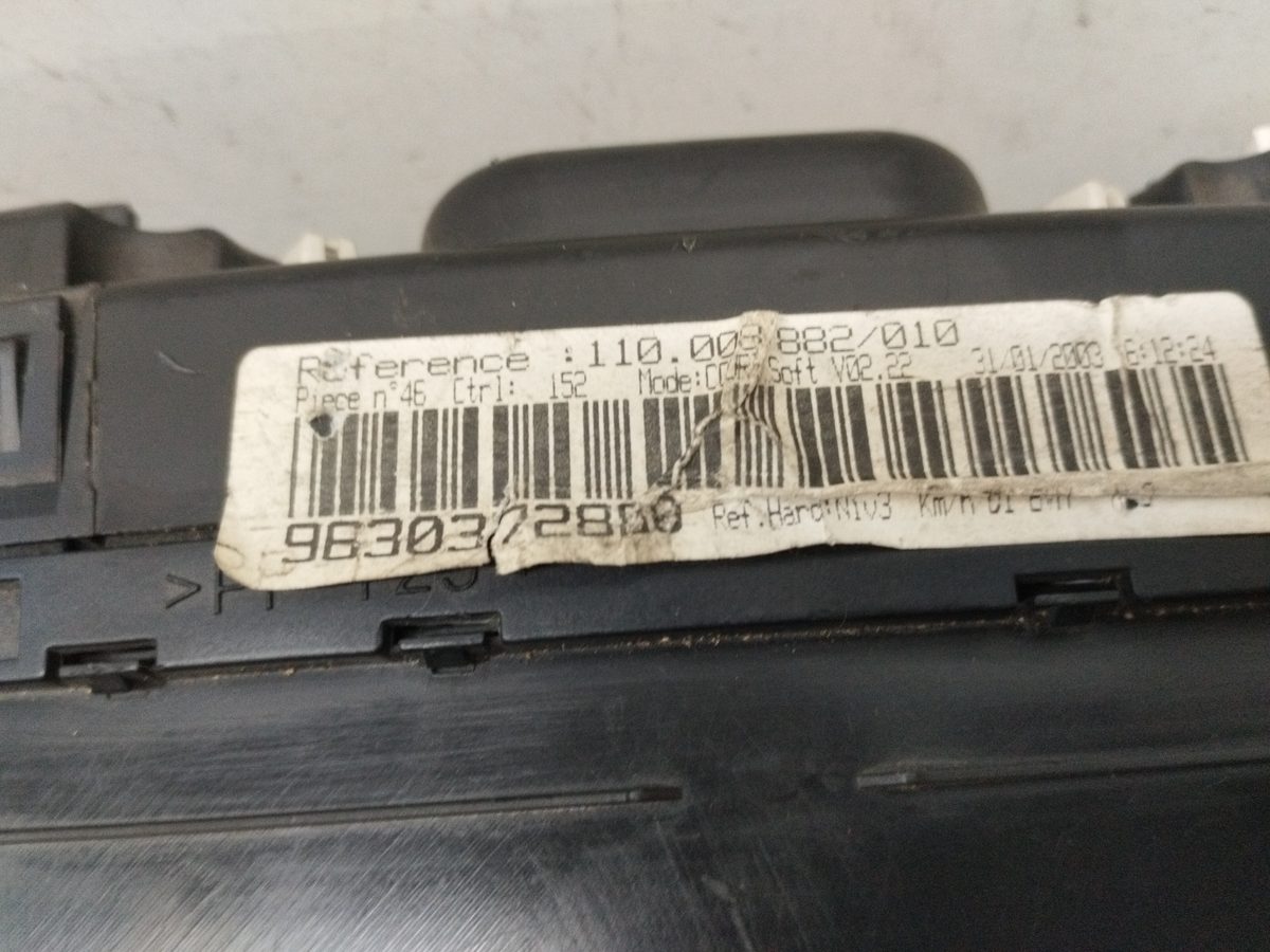 Tablero de Instrumentos Peugeot 406 Berlina (S1/S2) 1995-2005 2.0 HDi CAT 9630372880