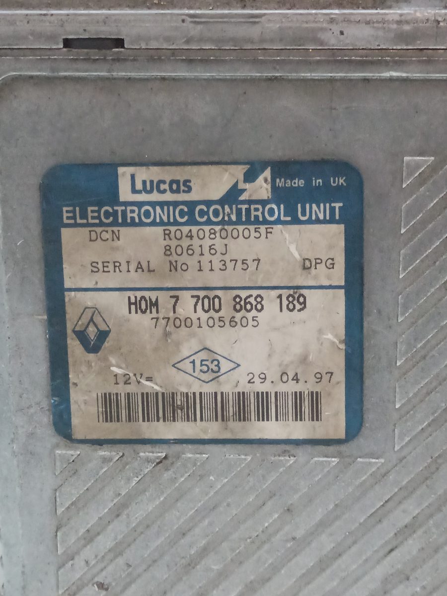 Centralita Motor Uce Renault Scenic (JA..) 1999-2003 1.9 dCi Authentique 7700868189
